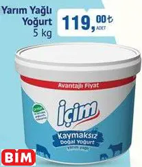 İÇİM YARIM YAĞLI YOĞURT